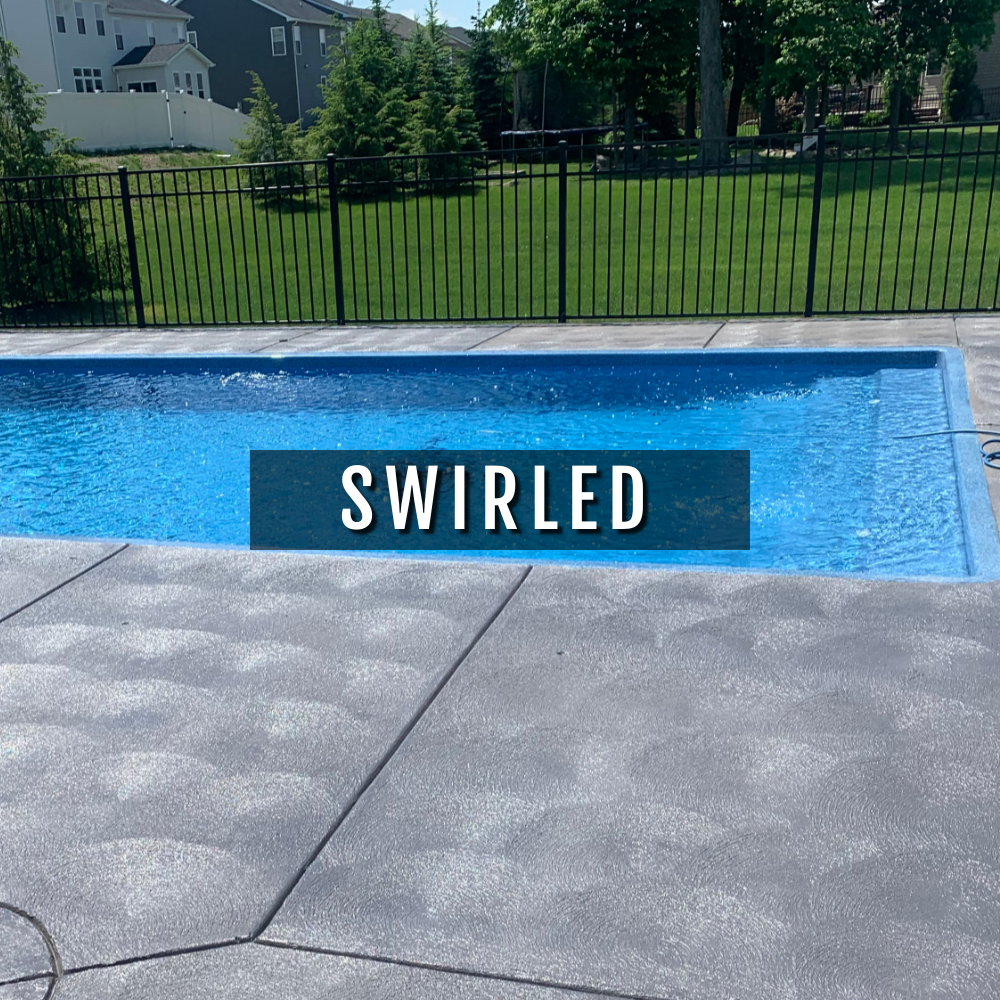 Stained Swirled Finish Concrete Projects